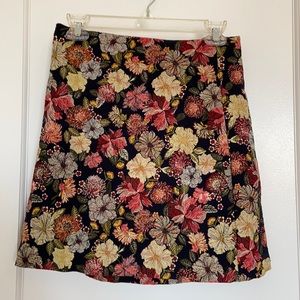 LOFT Floral Mini Skirt